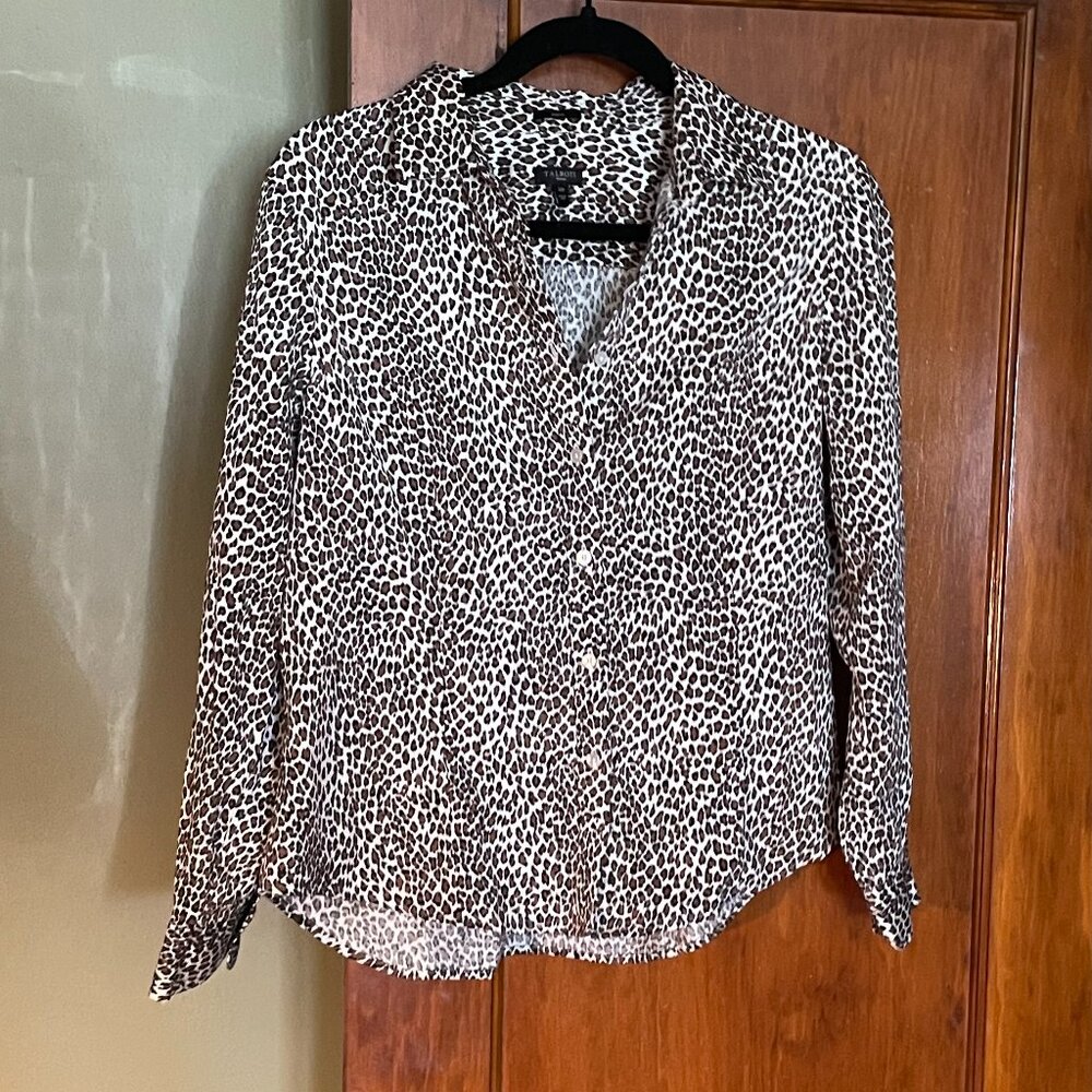 Talbots Leopard Print Long Sleeve Button Up - image 1